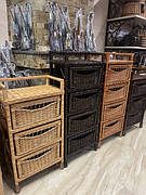 Комоди, полиці для взуття плетені з лози