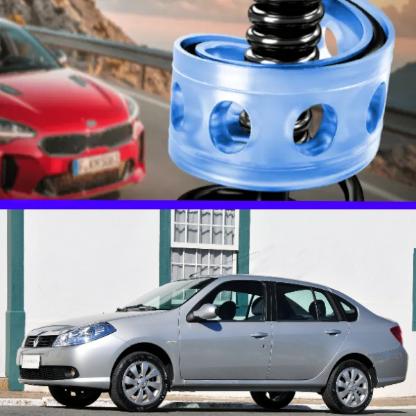 Автобафери силіконові на передні пружини Renault Symbol / Thalia II 2008-2012 (проставки, подушки пружини)
