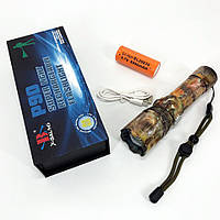 Сильний ліхтарик Bailong BL-P511M-P90, Ліхтарик світлодіодний для туриста, Ліхтарик тактичний ZA-821 акумуляторний ручний