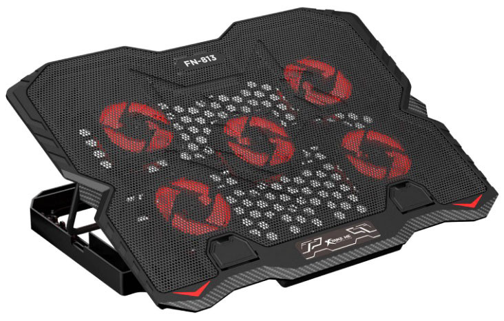 Охолоджувальна підставка для ноутбука Xtrike ME FN-813 кулер для геймерів ігрова з охолодженням Чорна, фото 1