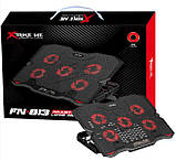 Охолоджувальна підставка для ноутбука Xtrike ME FN-813 кулер для геймерів ігрова з охолодженням Чорна, фото 5