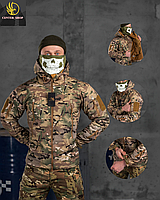 Весенняя тактическая куртка Soft Shell мультикам с капюшоном для военнослужащего