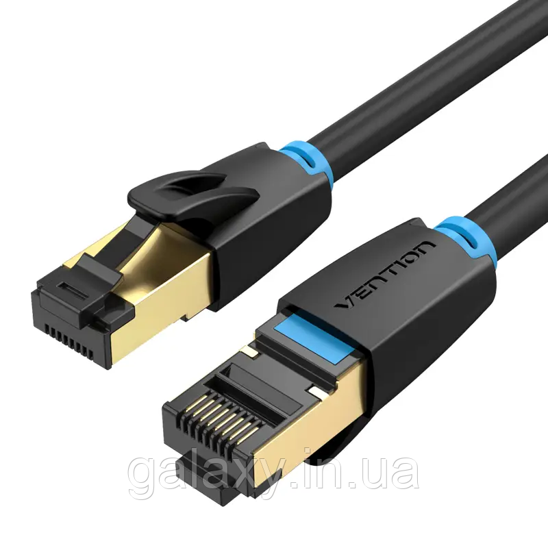 Патч-корд Vention 15м Cat.8 40 Гбіт/с Ethernet RJ45 SSTP інтернет кабель IKABN, фото 1