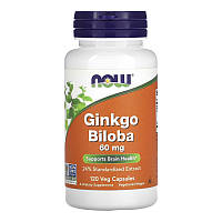 Гинкго билоба NOW Ginkgo Biloba 60 mg (120 вега-капс)