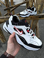 Чоловічі зимові кросівки з флісом Nike M2K Monarch (white & red) / Мужские кроссовки зимние с флисом