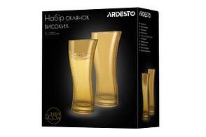 Набір склянок високих Golden Moon ARDESTO 500 мл, 2 шт., скло, фото 4