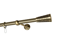 Карниз MStyle для штор металлический однорядный труба рифленая 19 мм Антик Севилия 160 см