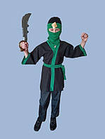 Детский костюм Нинзя Ллойд чёрно- зелёный