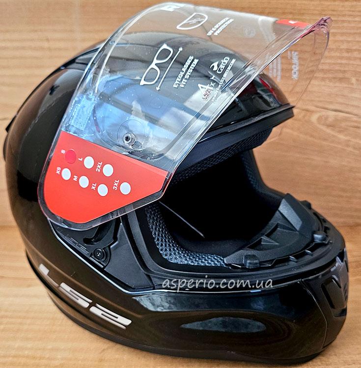 Мотошлем LS2 FF353 Rapid 2 Solid Gloss Black шлем для мотоцикла, скутера (7094) - фото 3 - id-p2094637176