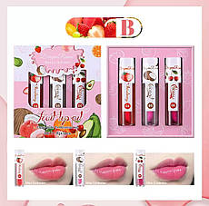 Набір олійок-тінтів для губ із 3-х шт. Dragon Ranee fruit lip oil (палітра В), 3х8 гр