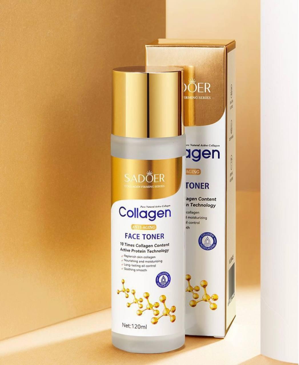 Відновлюючий тонер для обличчя з колагеном Sadoer Collagen Face Toner, 120 мл