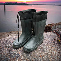 Рибальські чоботи гумові 44 розмір (29см) | Гумові чоботи для полювання | чоботи KC-463 з гуми