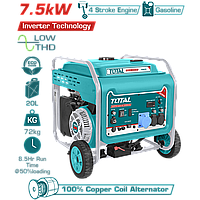 Бензиновый генератор инверторный Total TP375001, мощность 7.2/7.5 кВт, инверторный генератор 7,5 квт