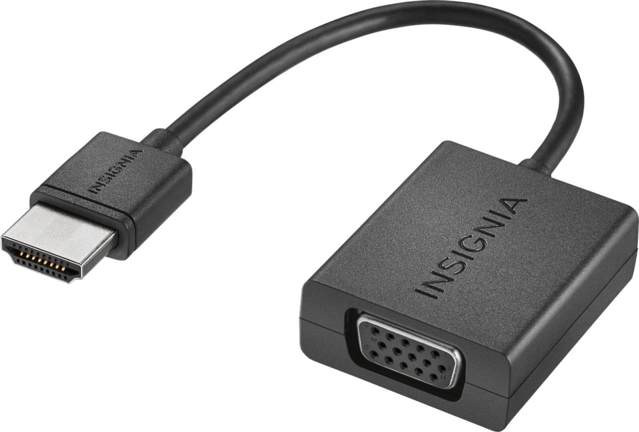 Адаптер Insignia HDMI — VGA (M/F), 0.15 м, Black (NS-PG95503)