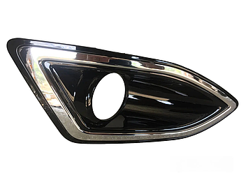 Решітка переднього бампера права обрамлення під птф Ford Edge 2015 -  FK7B19952AB
