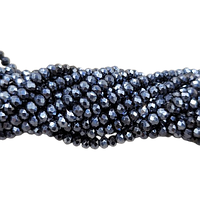 Намистина скло Finding Рондель граненка Гематитовий 2 мм