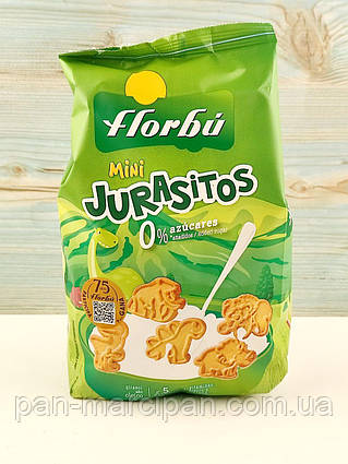 Печиво фігурне без цукру Florbu Mini Jurasitos 400 г Іспанія