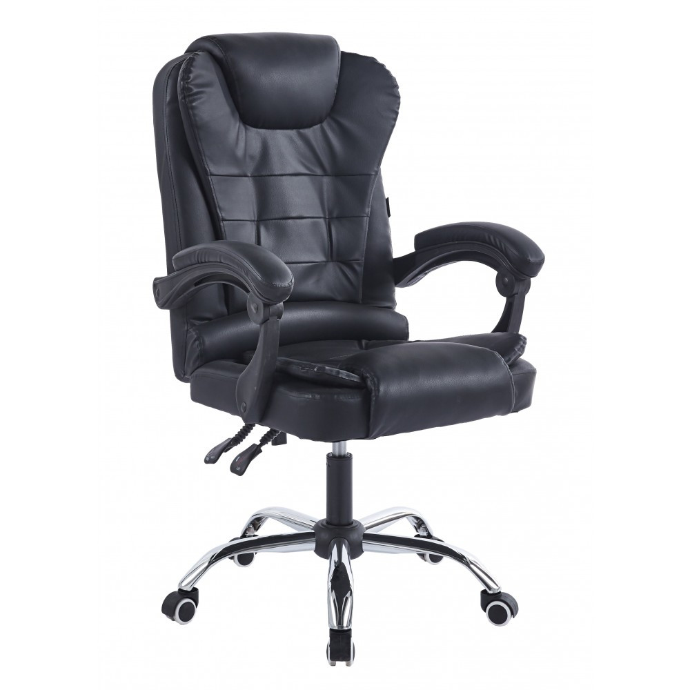 Офісне крісло операторське для персоналу Bonro BN-6070 крісло для офісу комп'ютерне чорне крісла офісні