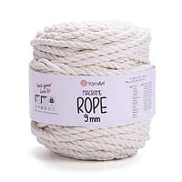 Yarnart MACRAME ROPE 9 мм (Ярнарт Макраме Роп 9 мм) № 752 молочный (Пряжа, нитки для вязания)