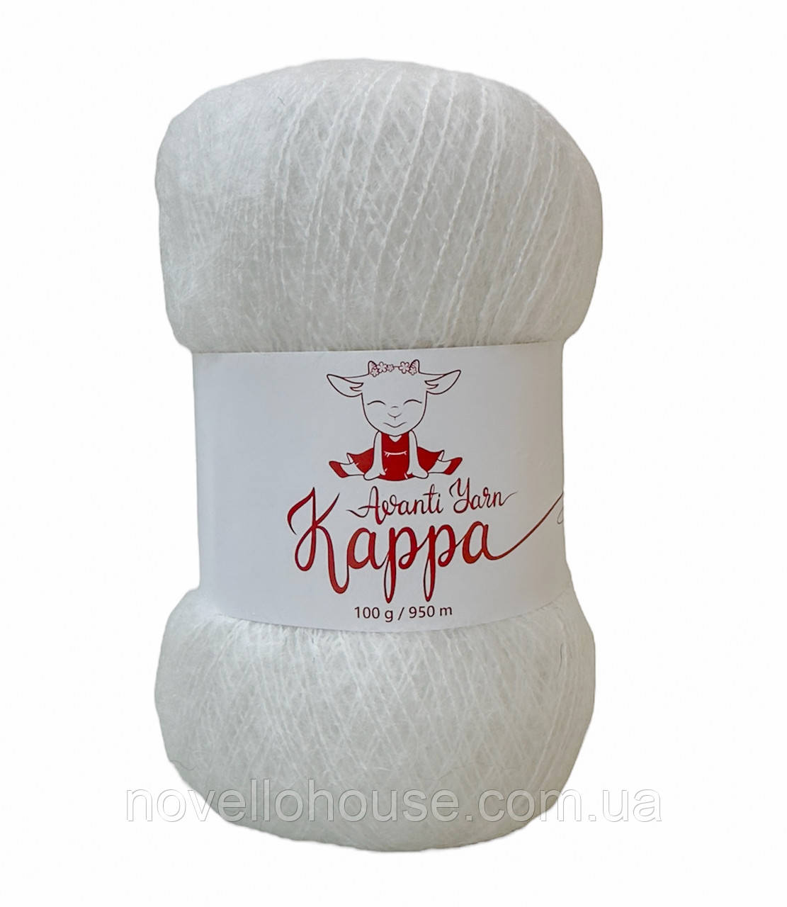 Avanti Yarn KAPPA (Аванті Ярн Каппа) № 6316 білосніжний (Пряжа з мохером, нитки для в'язання)