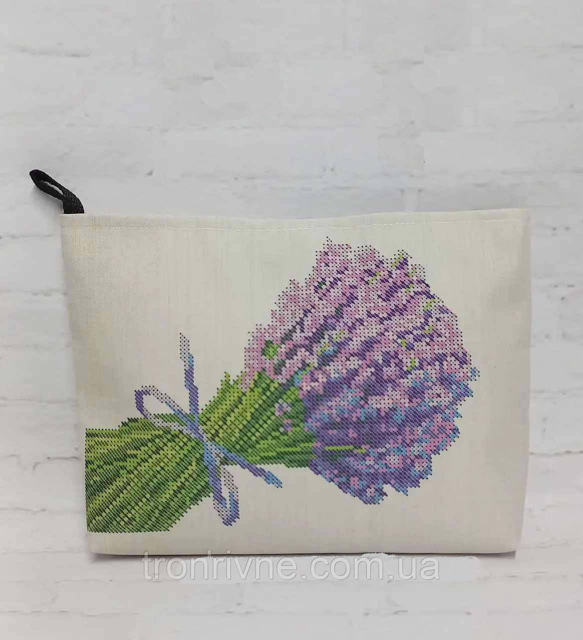 Заготовка під косметичку Лаванда. Бежева. Тканинна, фото 1