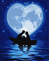 Картина по номерам "Поцелуй под луной" Идейка KHO4844 40х50 см