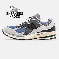 Женские кроссовки New Balance 2002R Gray Blue, Демисезонные кроссовки Нью Беленс 2002 premium blue