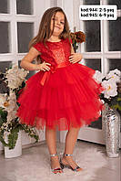 Шикарное платье для девочки красное