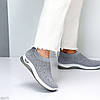 Сірі легкі текстильні жіночі кросівки у стразах колір на вибір доступна ціна, фото 3
