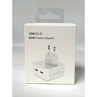 Мережевий зарядний пристрій Apple 50W Dual USB-C Power Adapter