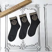 Високі шкарпетки Versace чорні