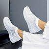 Білі легкі жіночі текстильні кросівки в стразах колір на вибір доступна ціна, фото 3