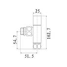 Кран кутовий для рушникосушки Raftec Quadro 1/2х1/2 Chrome, 2шт., фото 4