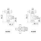 Кран кутовий для рушникосушки Raftec Premium 1/2х1/2 Chrome, 2шт., фото 4