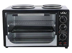 Духовка з 2 конфорками VOV VEOHP-30L (30 л, нержавіюча сталь, компактна)