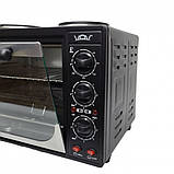 Духовка з 2 конфорками VOV VEOHP-30L (30 л, нержавіюча сталь, компактна), фото 4