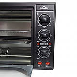 Духовка з 2 конфорками VOV VEOHP-30L (30 л, нержавіюча сталь, компактна), фото 6