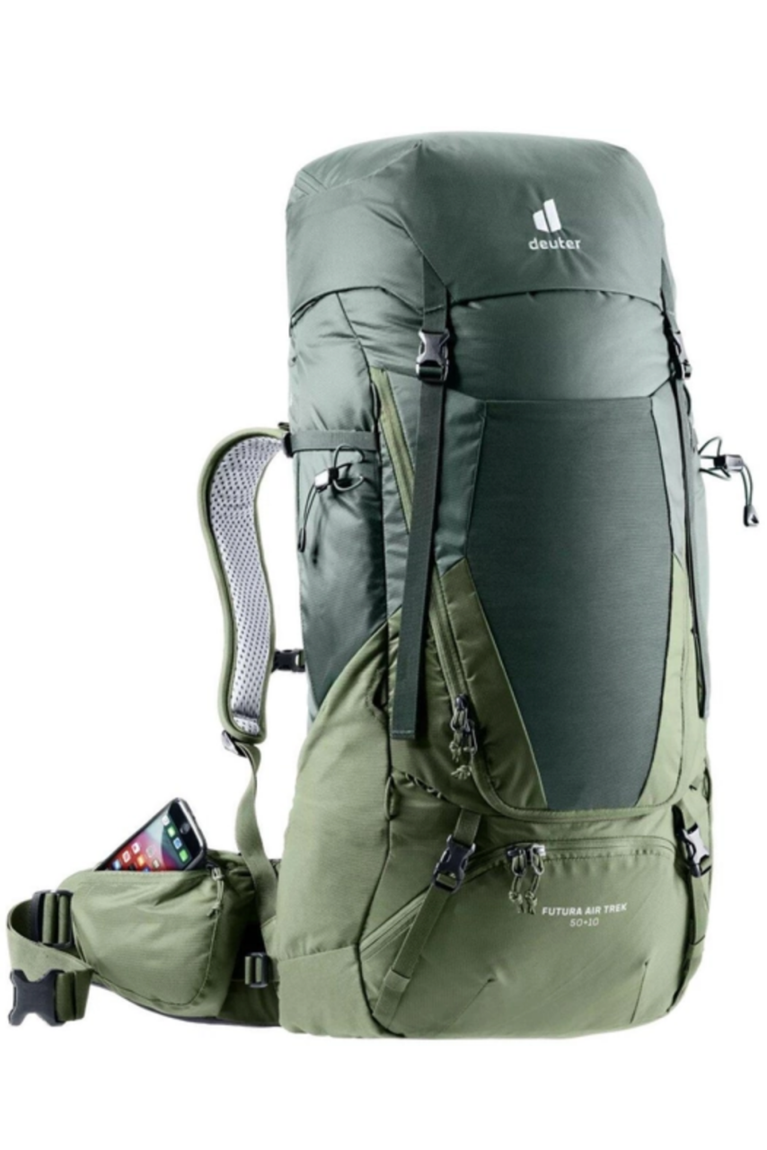Туристичний рюкзак Deuter Futura Air Trek 60+10 зелений, фото 1