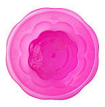 Миска пластикова 1,6 літра прозора малинова Ø 21 см h=8 см (ПолімерАгро), фото 2