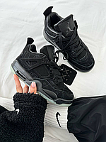 Кросівки Nike Air Jordan 4 retro x KAWS black PREMIUM/Найк Аirize 4 ретро чорні