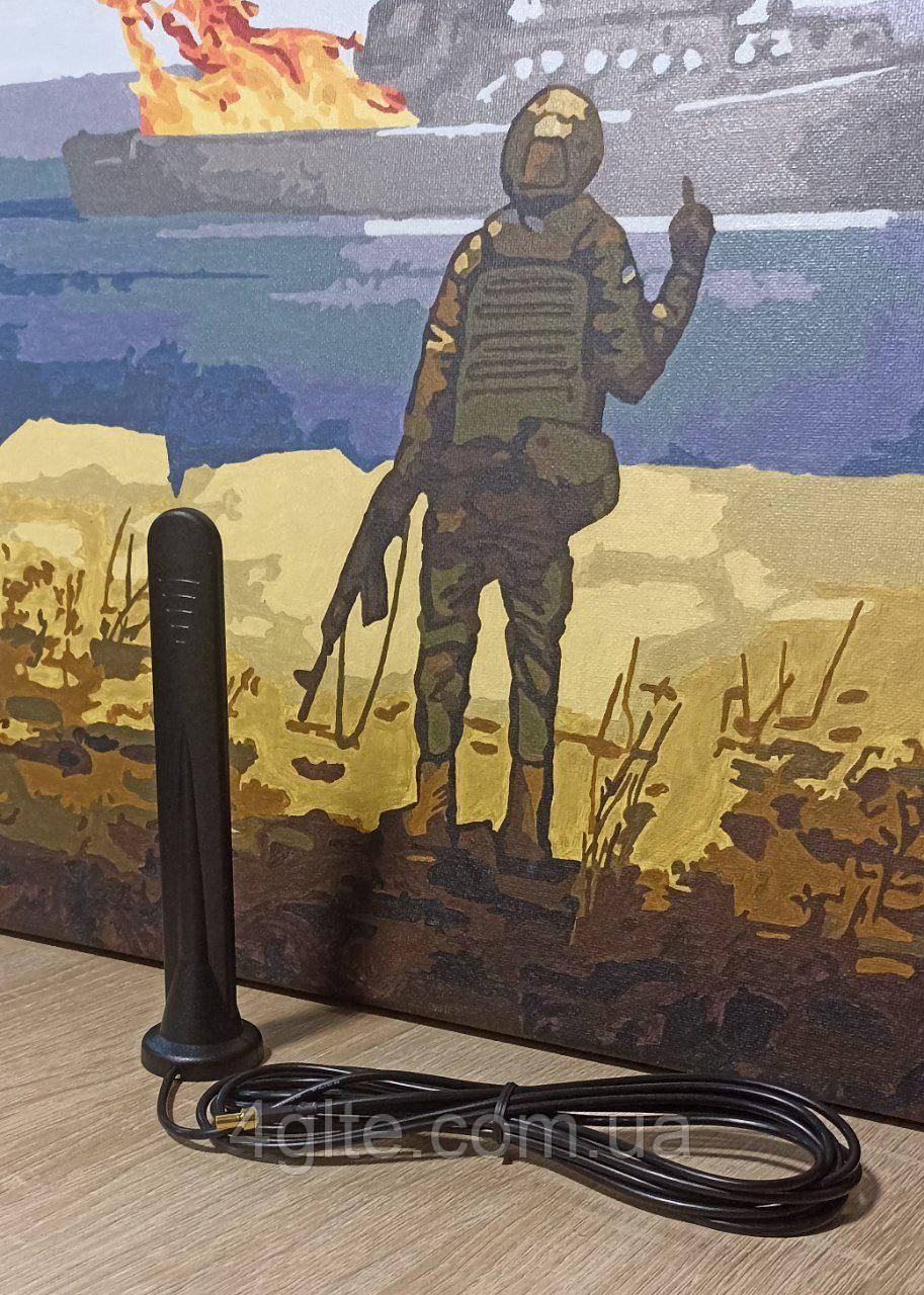 Антена 5G широкосмугова 12-15dBi на магніті (600-6000 МГц, TS9), фото 1