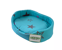 Лежак Макс №8 "Lucky Pet", бирюзовый, 66х89х16см