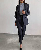 Женский строгий костюм базовый брюки и пиджак Розміри: 42-44, 44-46