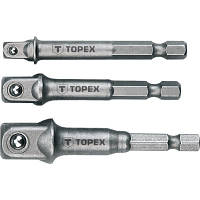 Адаптер для инструмента Topex для торцевых головок, набор 1/2,1/4,3/8 (38D151) - Топ Продаж!