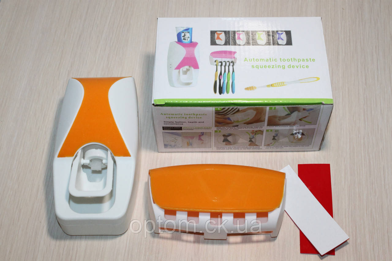 Підставка для зубних щіток + дозатор зубної пасти, фото 1