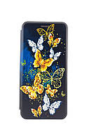 Чехол книжка Premium для телефона Samsung Galaxy A03 Core / A032 на магните с подставкой рисунок бабочки