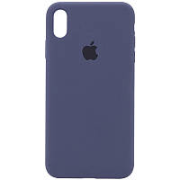 Чехол Silicone Case Full Protective (AA) для Apple iPhone XS Max (6.5") Темный Синий / Midnight Blue