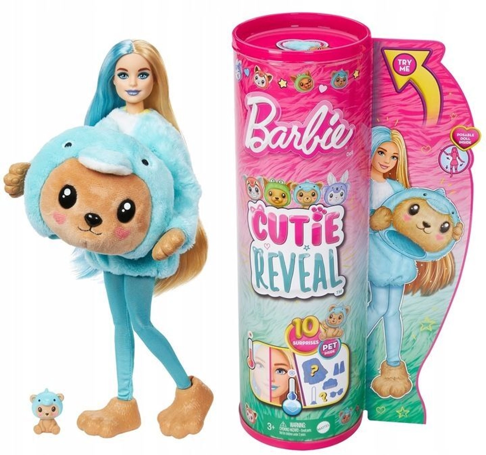 Лялька Barbie Cutie Reveal Ведмежа в костюмі дельфіна