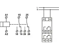 Реле затримки включення (2 контакта) FRT14 42 24-240VAC/DC,50/60HZ