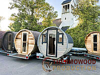 Бани бочки из термодерева производства Sauna Manufacturer Thermowood Production. Відео